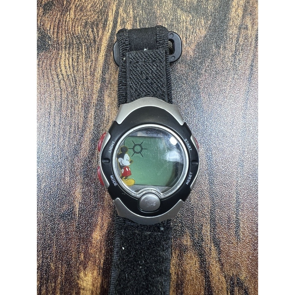 DISNEY MICKEY MOUSE MCK367 M012 BM04109 HOOK & LOOP BLACK WATCH NEEDS‎ BATTERY